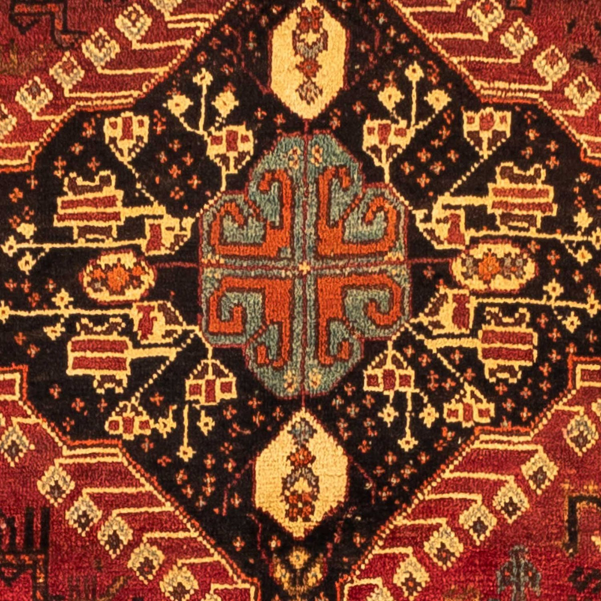 Alfombra persa - Nómada - 258 x 170 cm - rojo oscuro