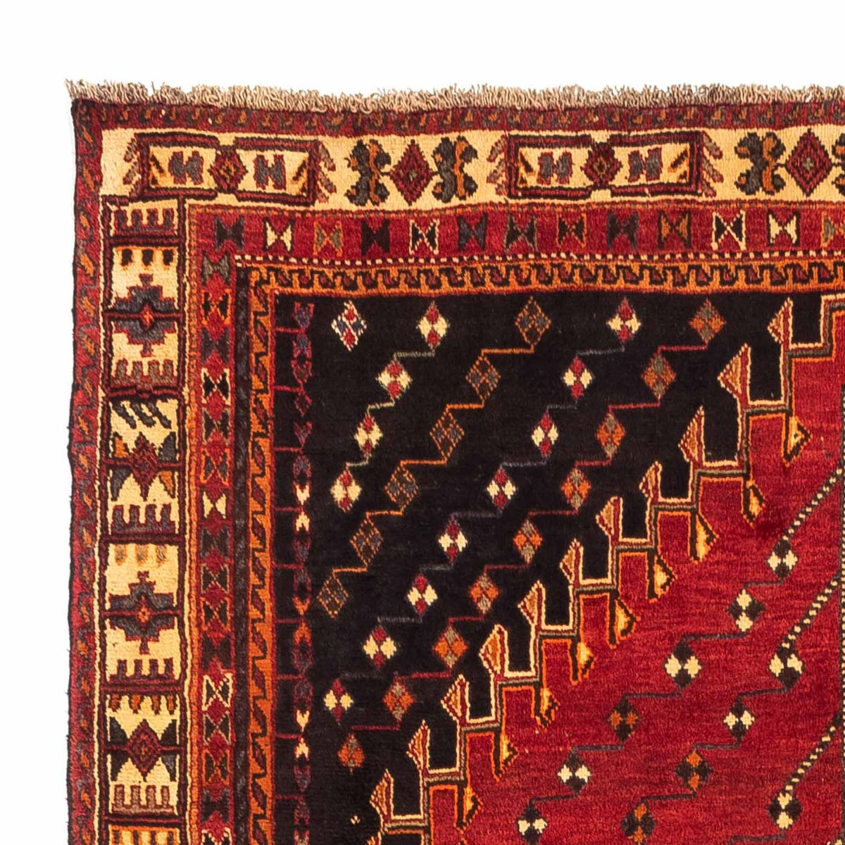 Alfombra persa - Nómada - 257 x 157 cm - rojo oscuro