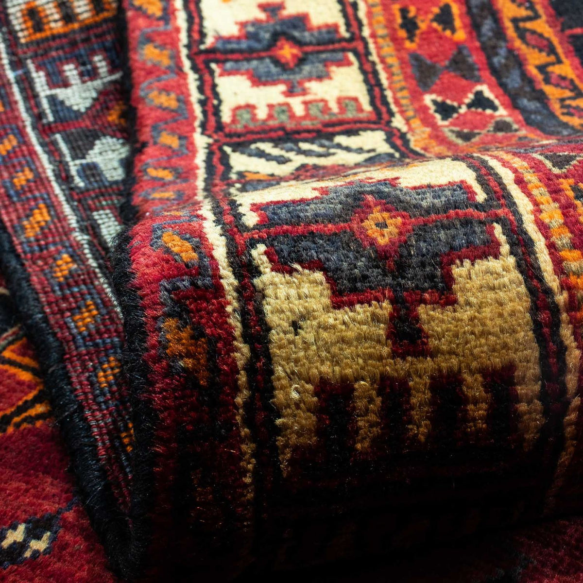 Alfombra persa - Nómada - 257 x 157 cm - rojo oscuro