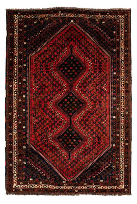 Alfombra persa - Nómada - 291 x 206 cm - rojo oscuro