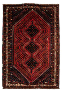 Alfombra persa - Nómada - 291 x 206 cm - rojo oscuro