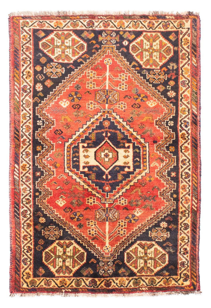 Alfombra persa - Nómada - 155 x 105 cm - rojo claro