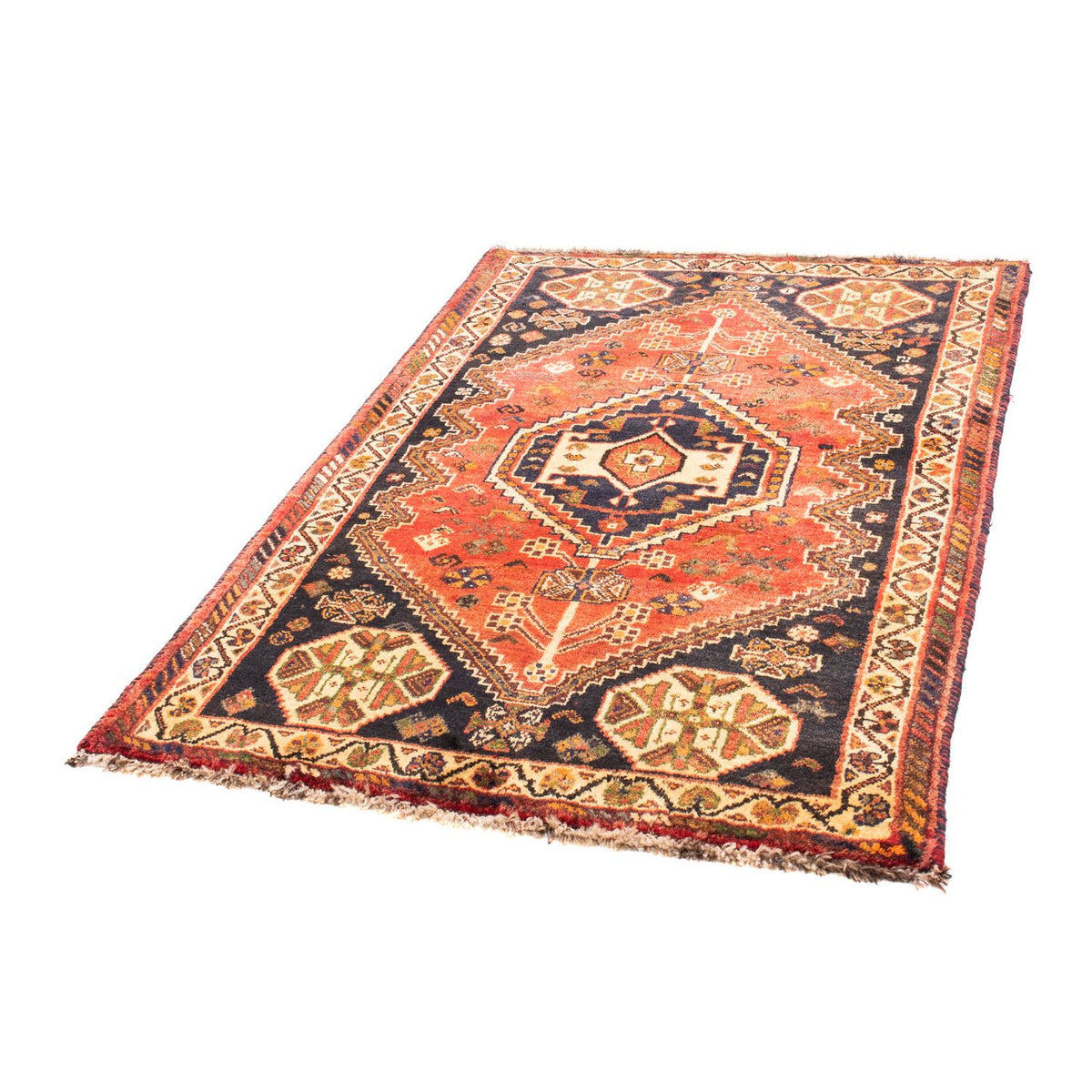 Alfombra persa - Nómada - 155 x 105 cm - rojo claro