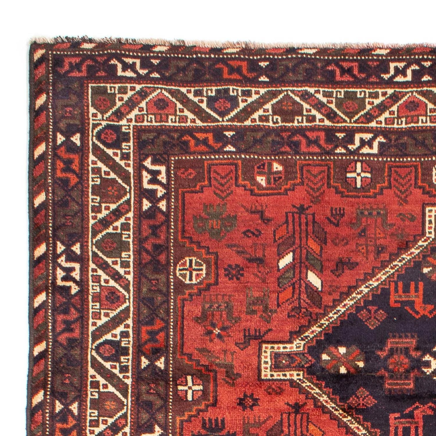 Alfombra persa - Nómada - 312 x 221 cm - rojo oscuro