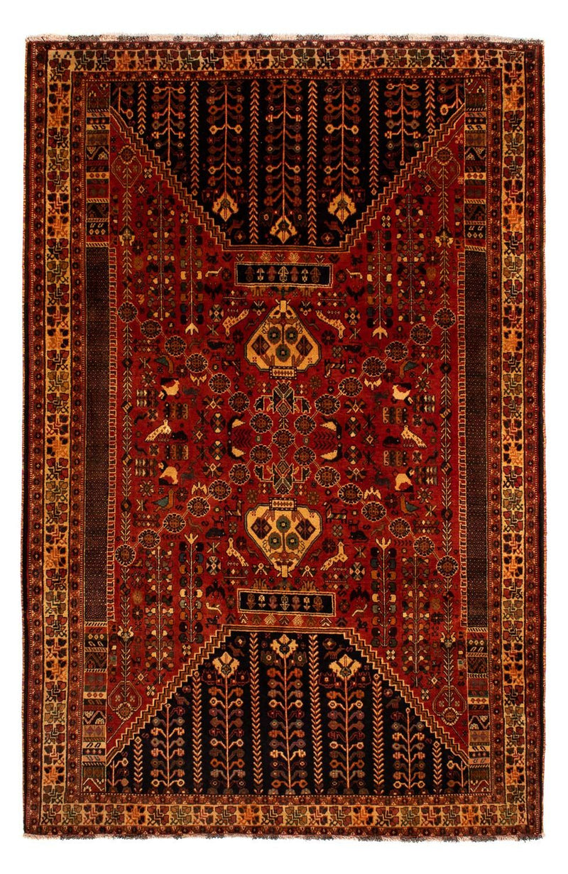 Alfombra persa - Nómada - 304 x 204 cm - rojo oscuro