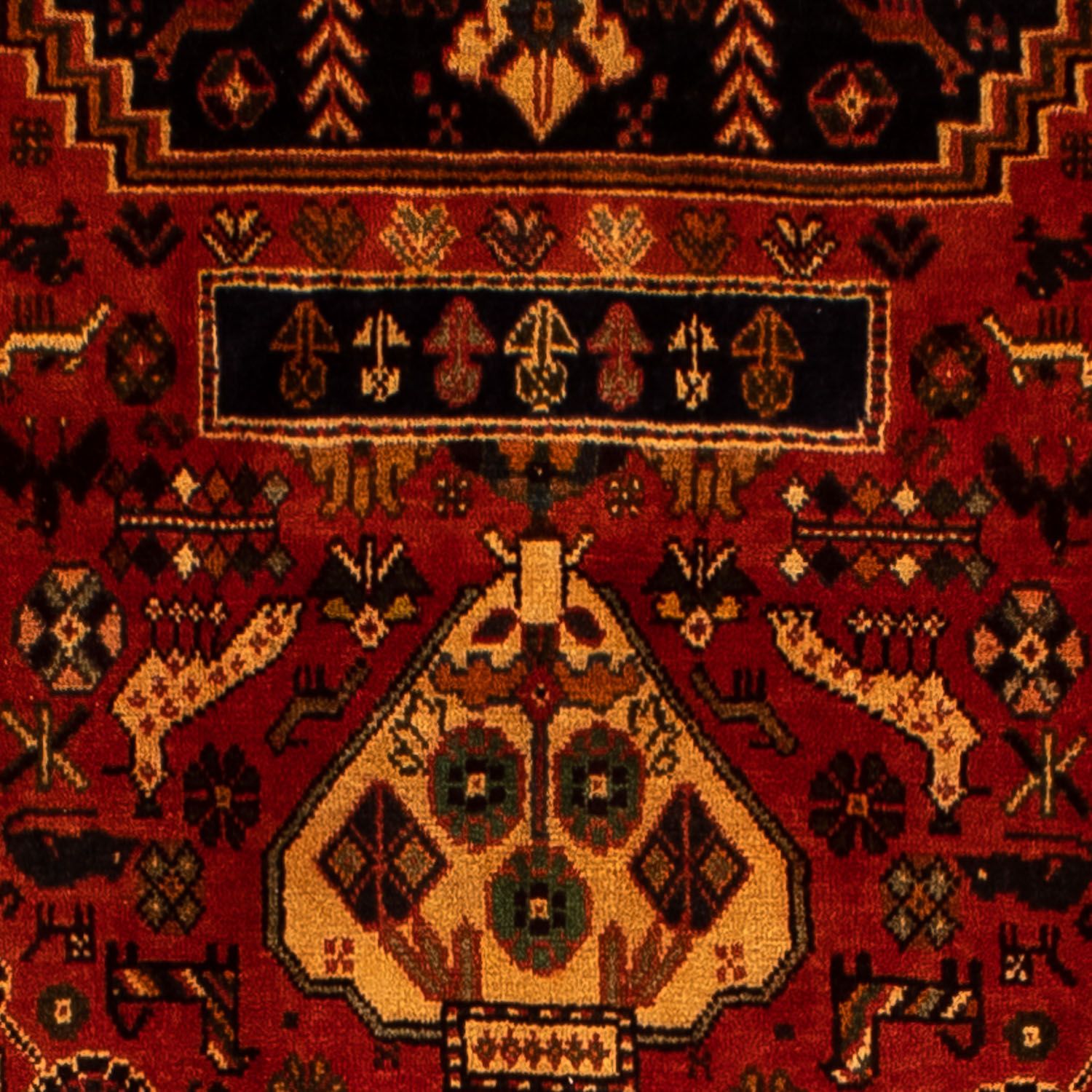 Alfombra persa - Nómada - 304 x 204 cm - rojo oscuro