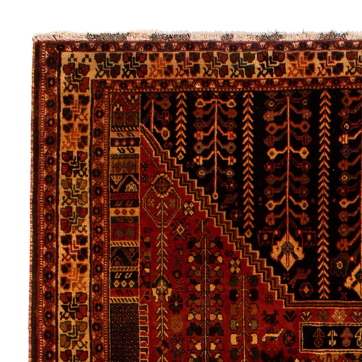 Alfombra persa - Nómada - 304 x 204 cm - rojo oscuro