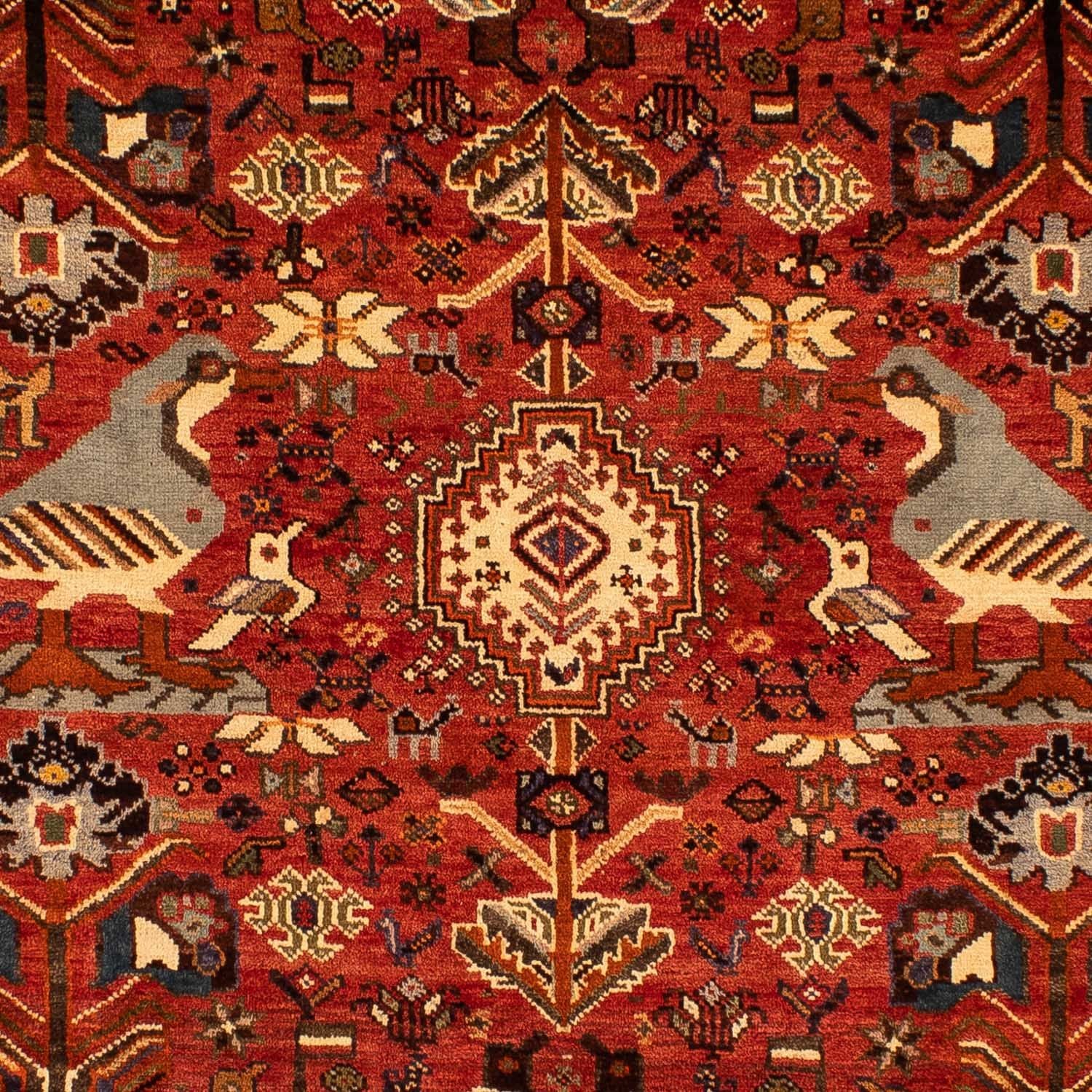 Alfombra persa - Nómada - 304 x 212 cm - rojo oscuro
