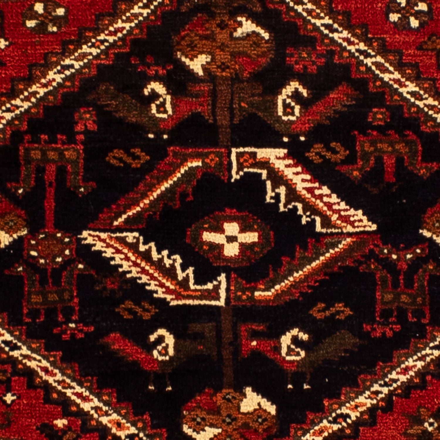 Alfombra persa - Nómada - 295 x 213 cm - rojo oscuro