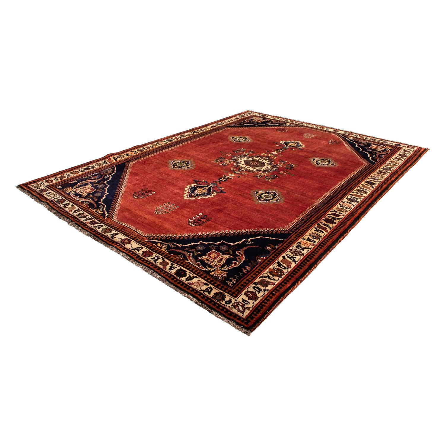 Alfombra persa - Nómada - 305 x 225 cm - rojo oscuro