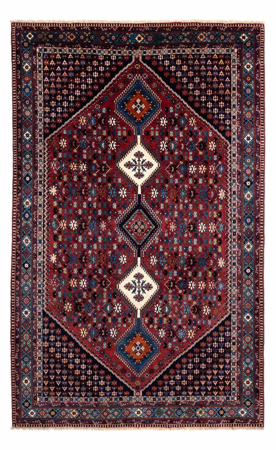 Alfombra persa - Nómada - 320 x 205 cm - rojo oscuro