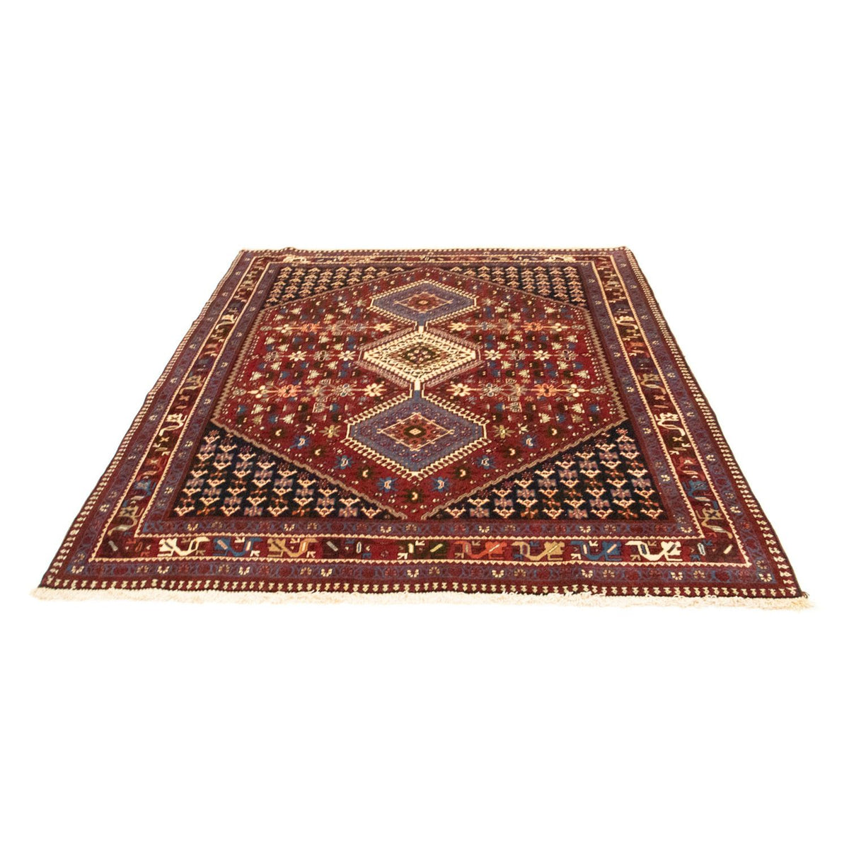 Alfombra persa - Nómada - 200 x 159 cm - rojo