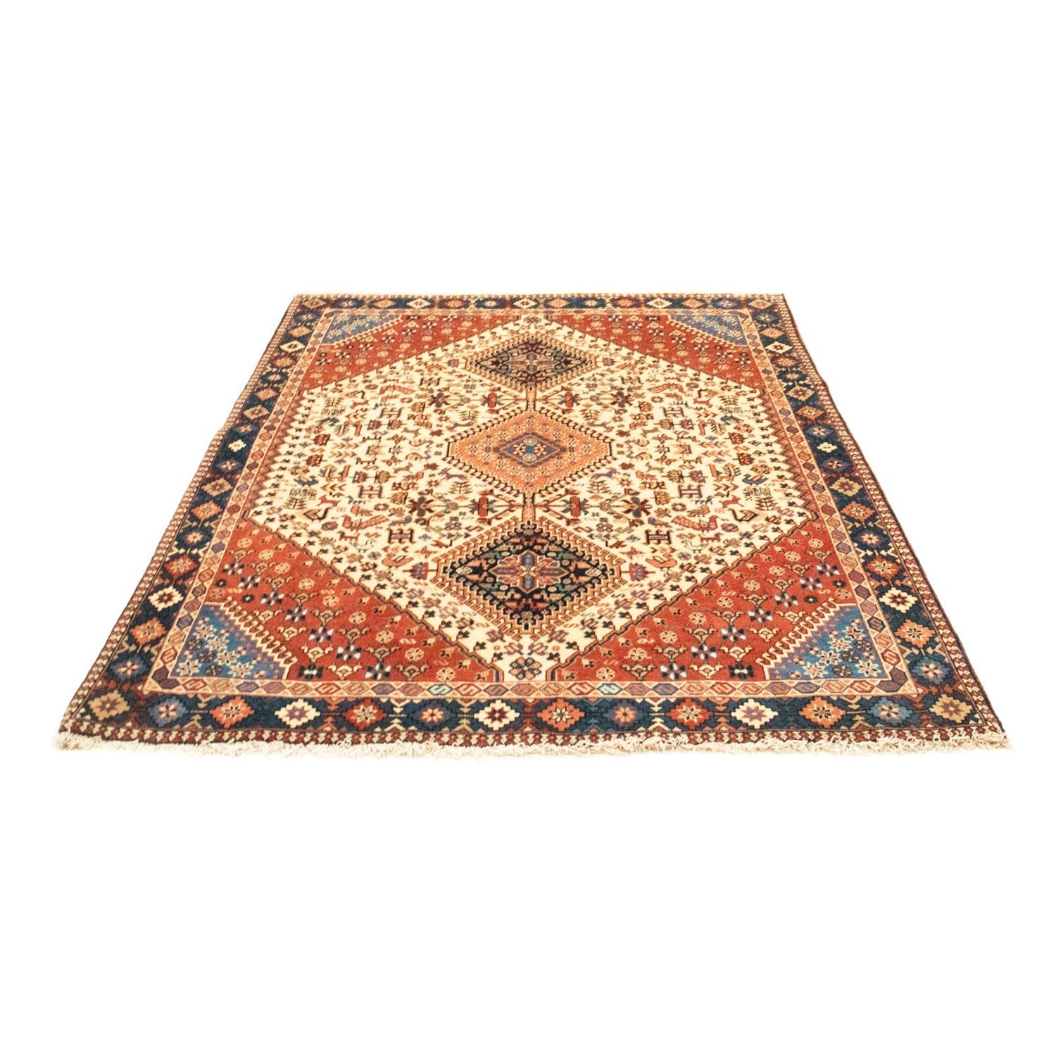 Alfombra persa - Nómada - 193 x 150 cm - beige
