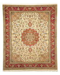 Alfombra Persa - Tabriz - Real - 251 x 204 cm - beige