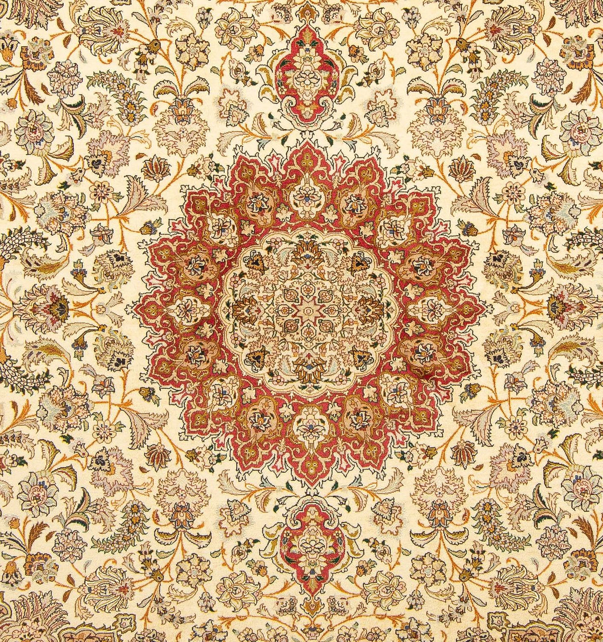 Alfombra Persa - Tabriz - Real - 251 x 204 cm - beige