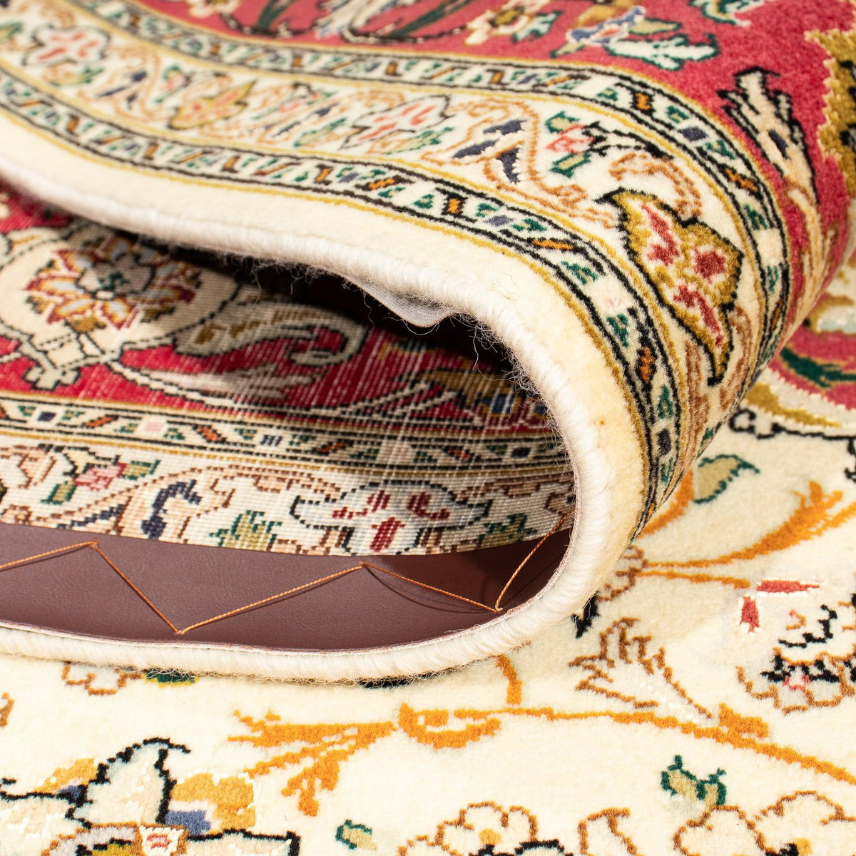 Alfombra Persa - Tabriz - Real - 251 x 204 cm - beige