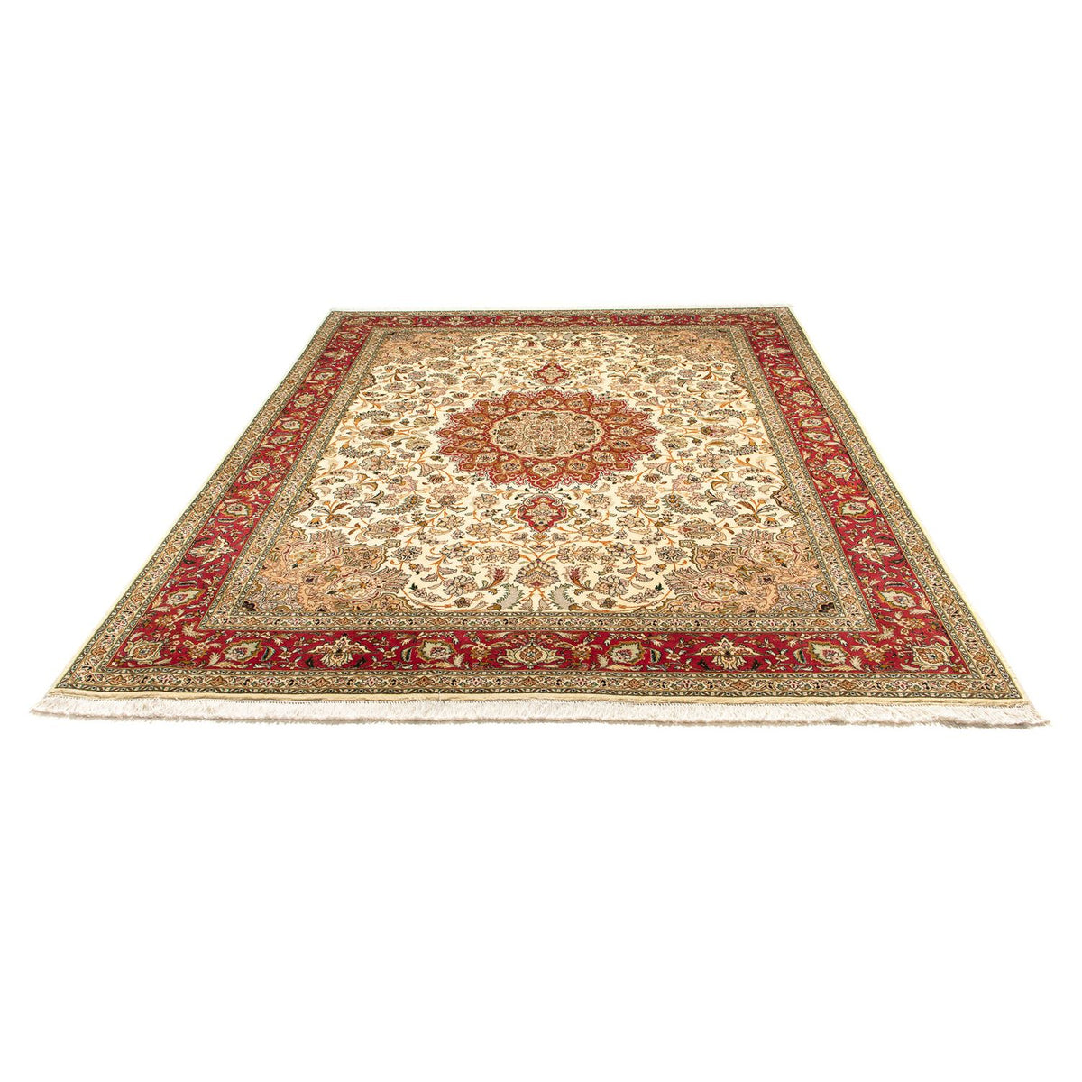 Alfombra Persa - Tabriz - Real - 251 x 204 cm - beige