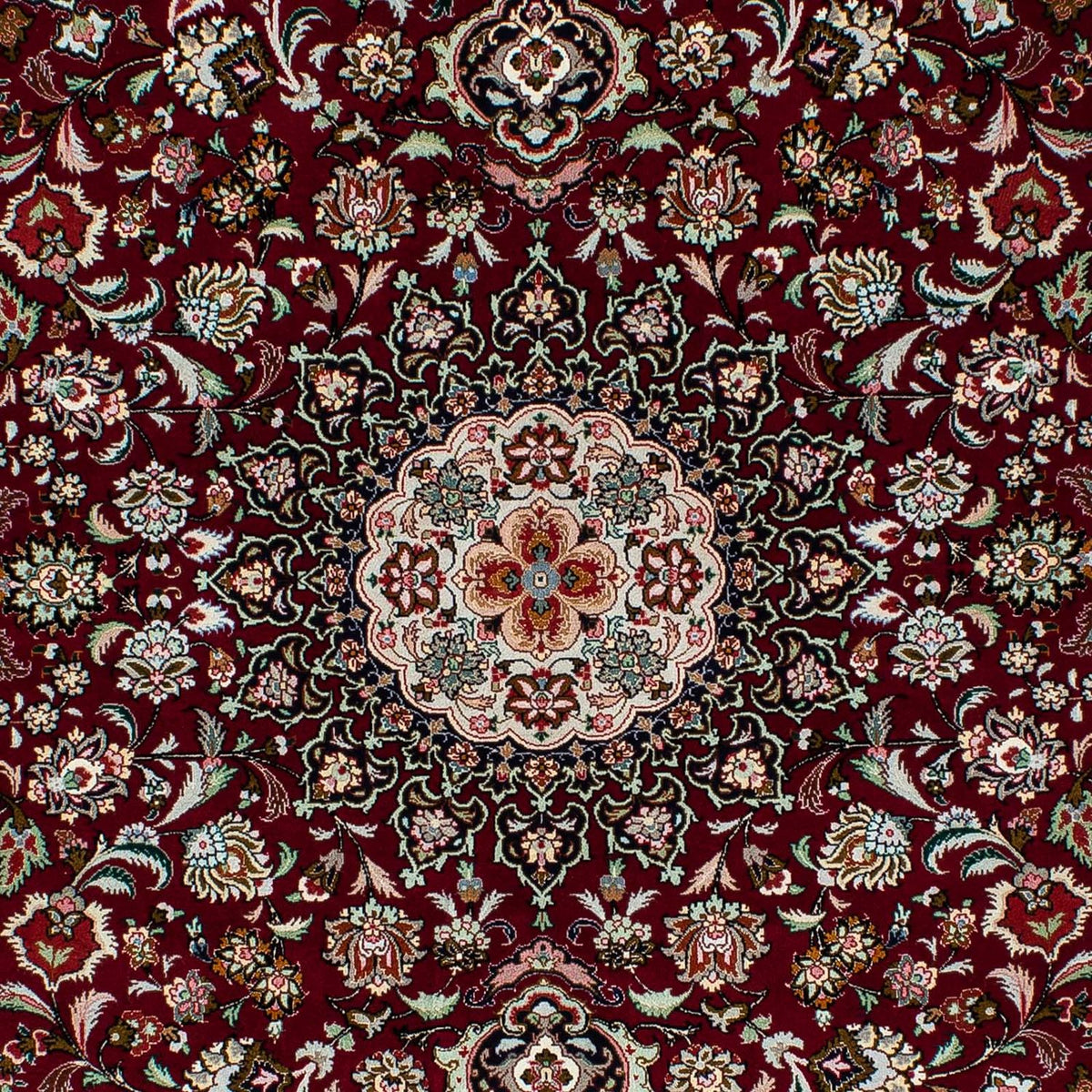 Alfombra Persa - Tabriz - Real - 196 x 155 cm - rojo oscuro