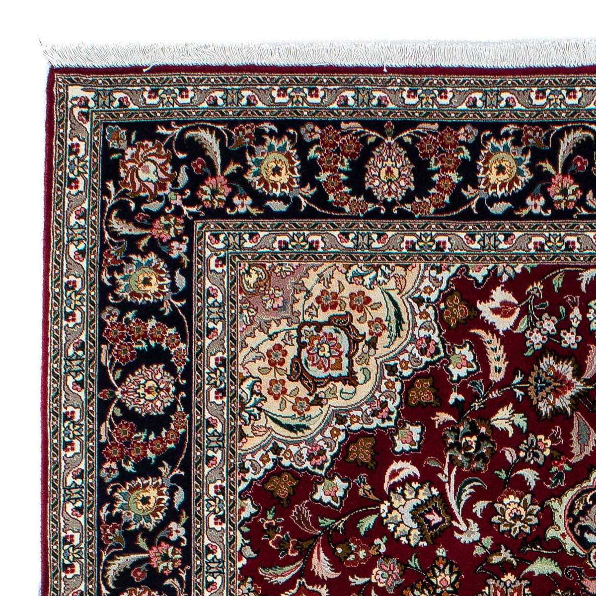 Alfombra Persa - Tabriz - Real - 196 x 155 cm - rojo oscuro