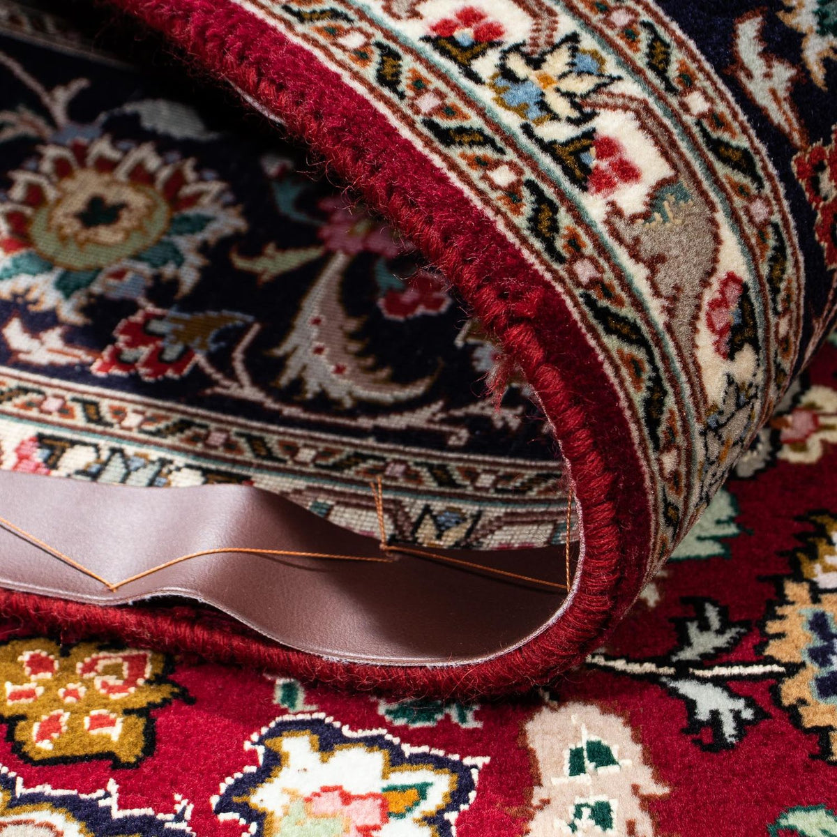 Alfombra Persa - Tabriz - Real - 196 x 155 cm - rojo oscuro