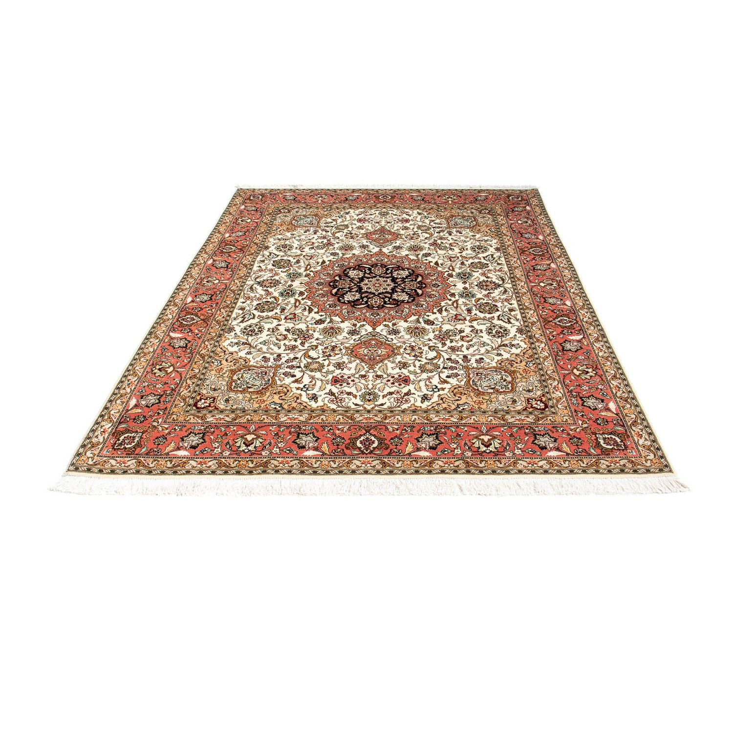 Alfombra Persa - Tabriz - Real - 204 x 154 cm - beige