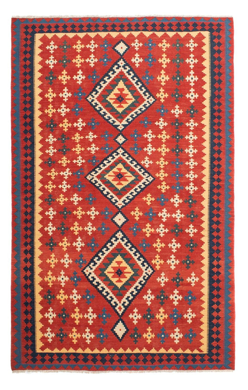 Alfombra Kelim - Oriental - 307 x 199 cm - rojo