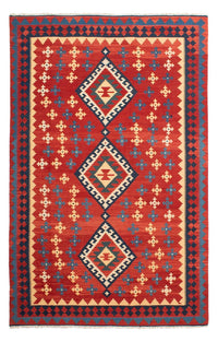 Alfombra Kelim - Oriental - 314 x 204 cm - rojo