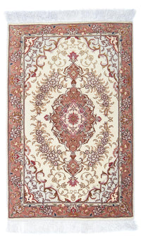 Alfombra Persa - Tabriz - Real - 93 x 61 cm - beige