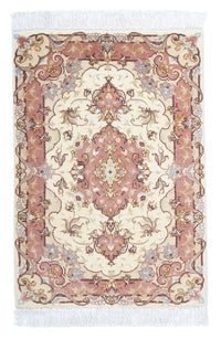 Alfombra Persa - Tabriz - Real - 89 x 60 cm - beige