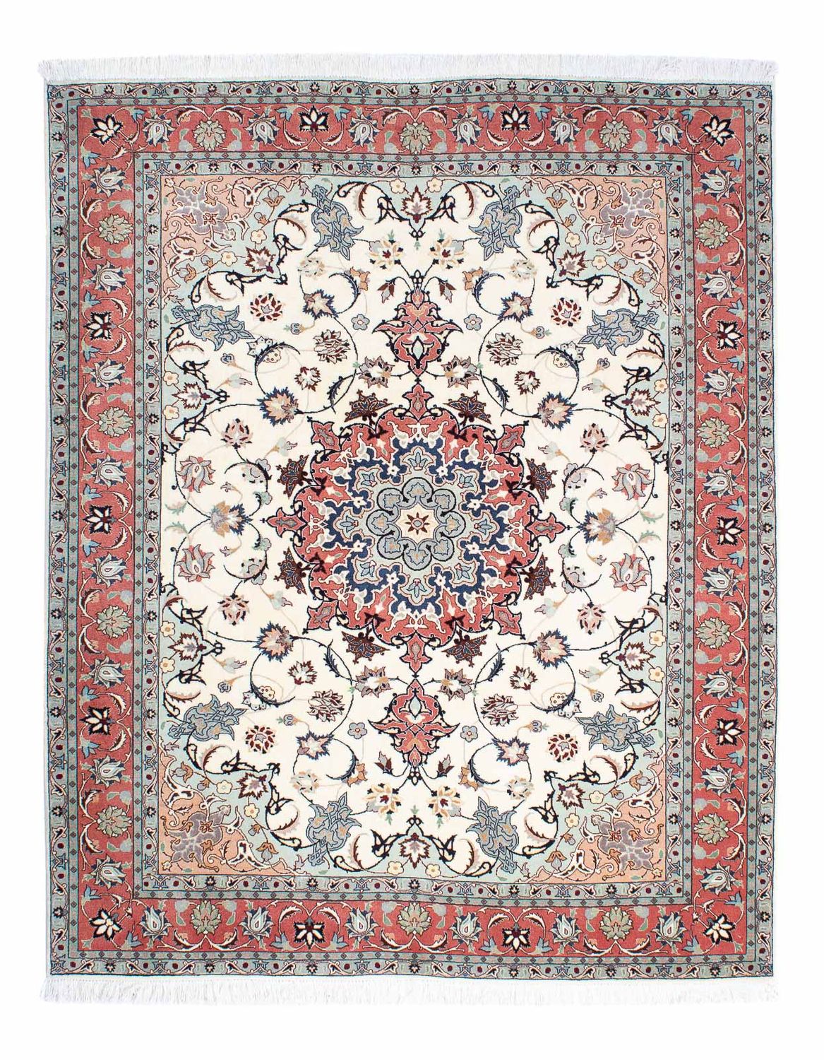 Alfombra Persa - Tabriz - Real - 193 x 158 cm - beige
