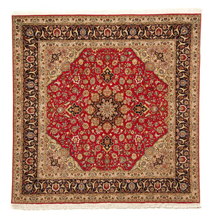 Alfombra Persa - Tabriz - Real cuadrado  - 203 x 203 cm - rojo