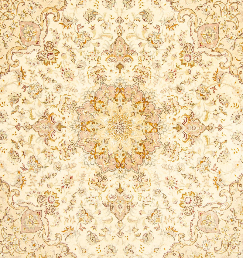 Alfombra Persa - Tabriz - Real cuadrado  - 210 x 202 cm - beige