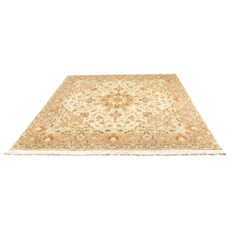 Alfombra Persa - Tabriz - Real cuadrado  - 210 x 202 cm - beige