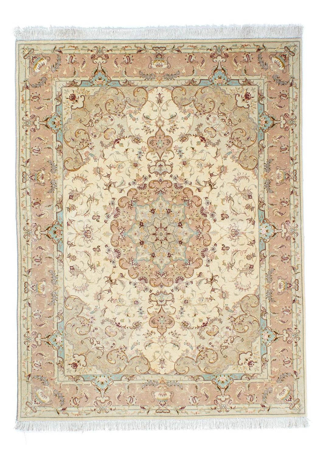 Alfombra Persa - Tabriz - Real - 208 x 156 cm - beige