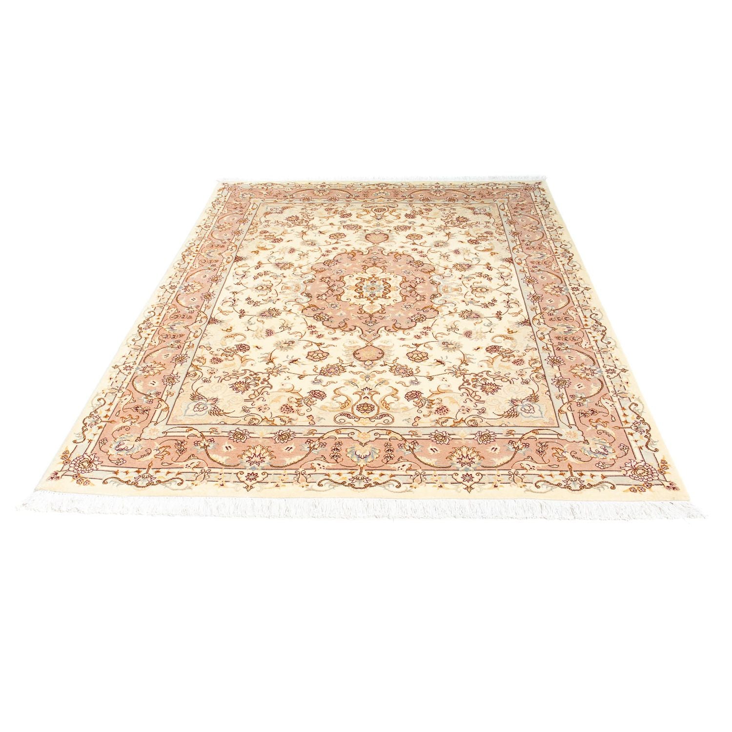 Alfombra Persa - Tabriz - Real - 196 x 149 cm - beige