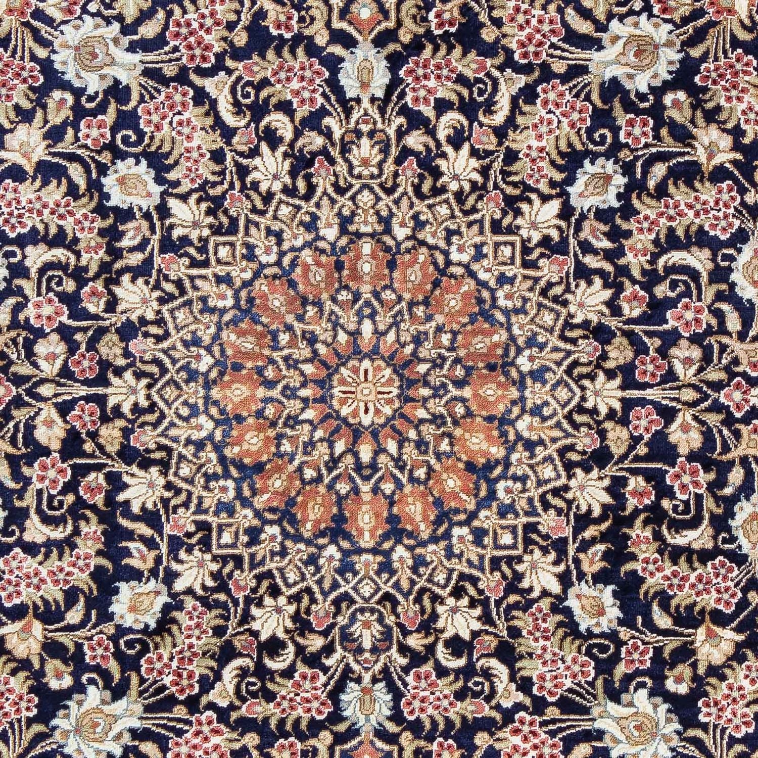Alfombra persa - Ghom - 82 x 57 cm - rojo oscuro