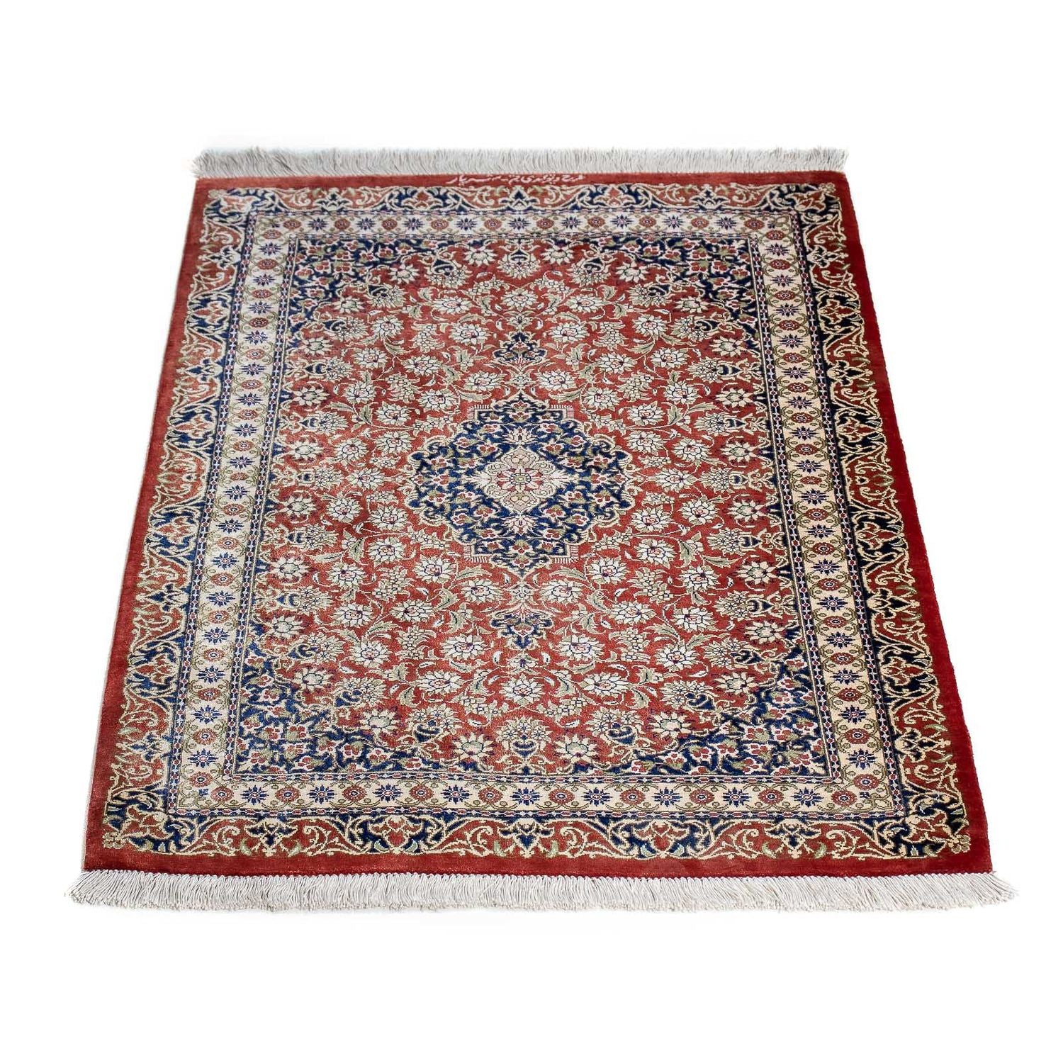 Alfombra persa - Ghom - 86 x 60 cm - óxido