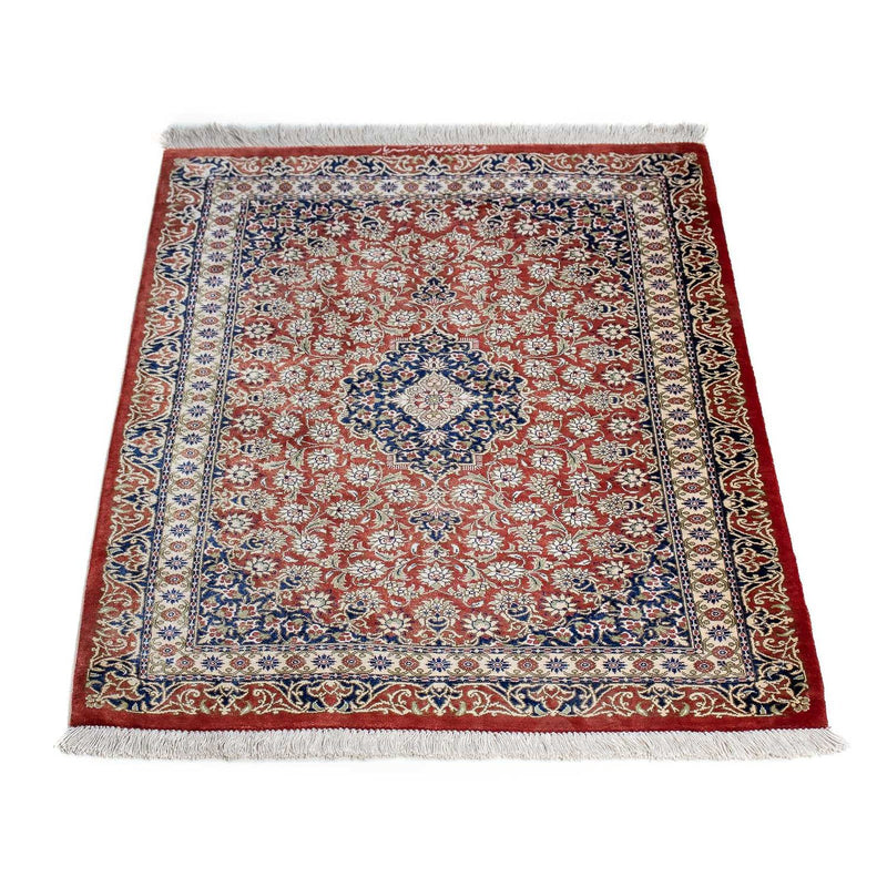 Alfombra persa - Ghom - 86 x 60 cm - óxido