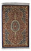Alfombra persa - Ghom - 93 x 60 cm - azul oscuro