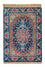 Alfombra persa - Ghom - 80 x 55 cm - azul oscuro
