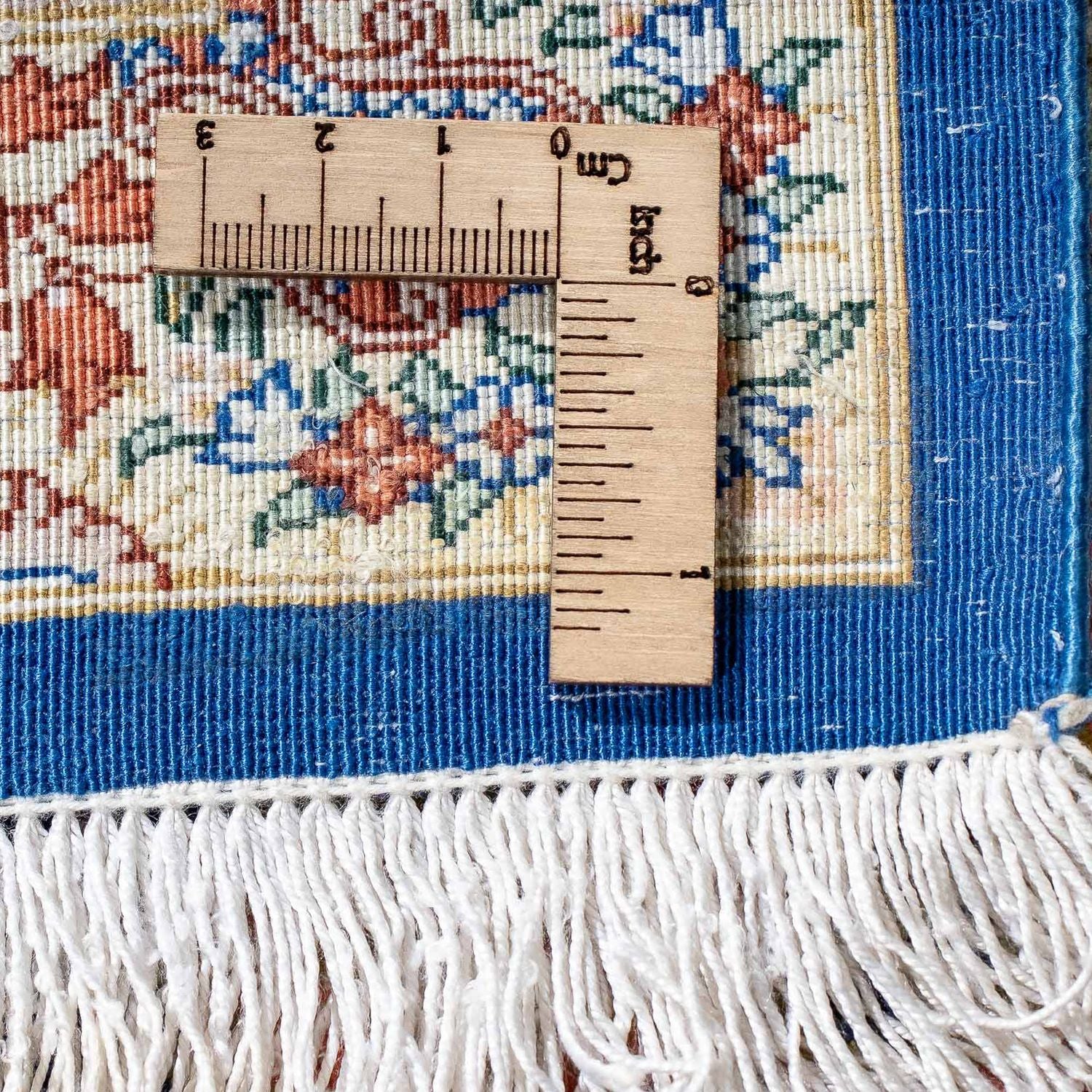 Alfombra persa - Ghom - 78 x 55 cm - azul oscuro