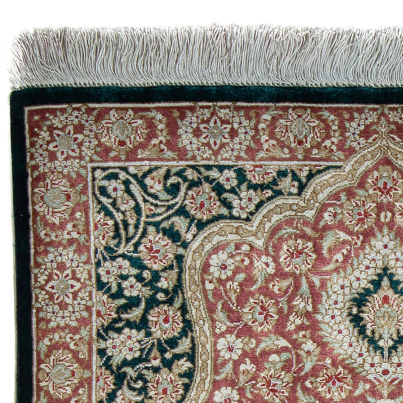 Alfombra persa - Ghom - 85 x 58 cm - azul oscuro