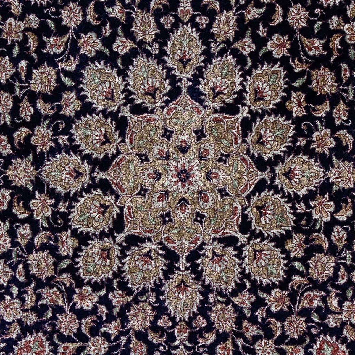 Alfombra persa - Ghom - 80 x 56 cm - azul oscuro