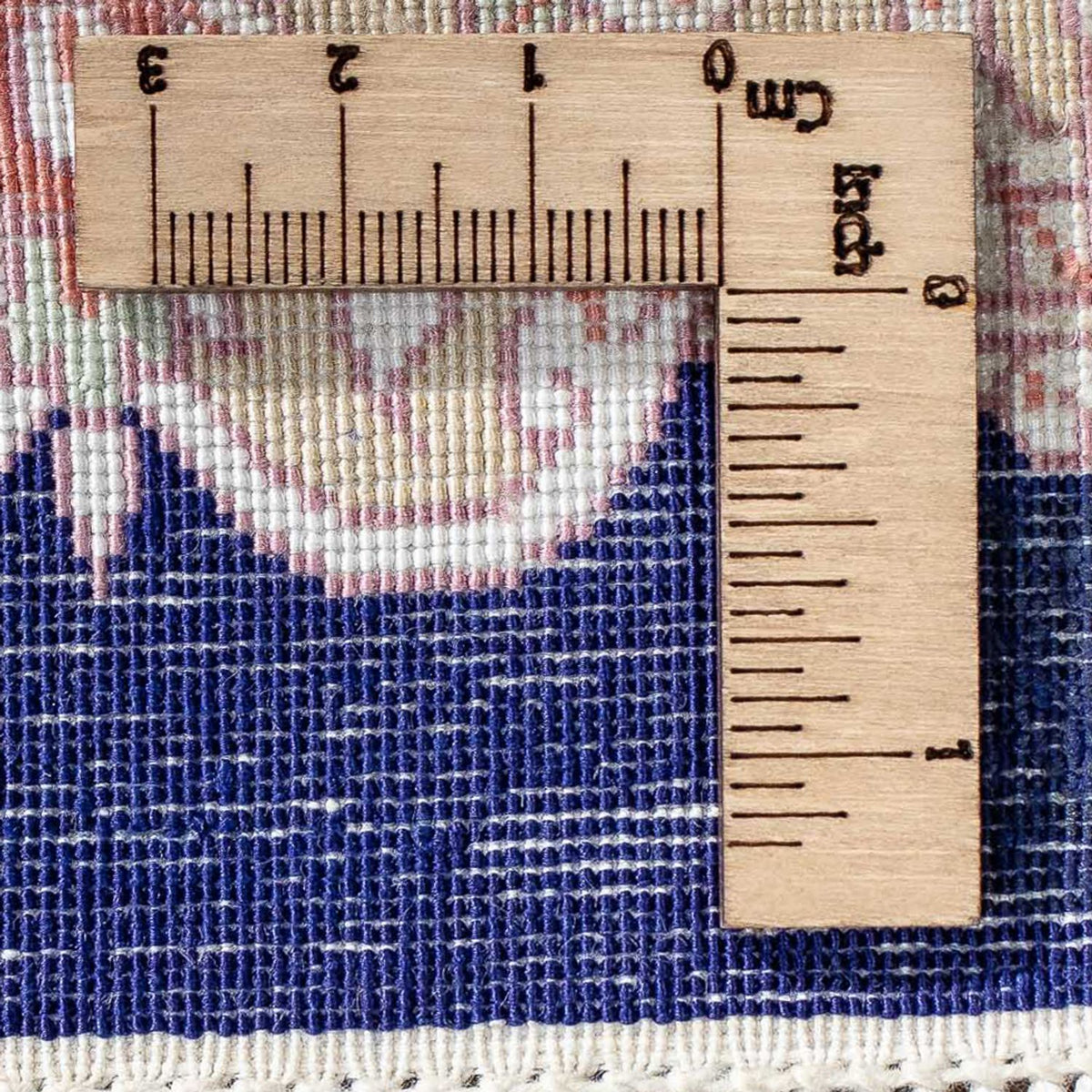 Alfombra persa - Ghom - 80 x 56 cm - azul oscuro