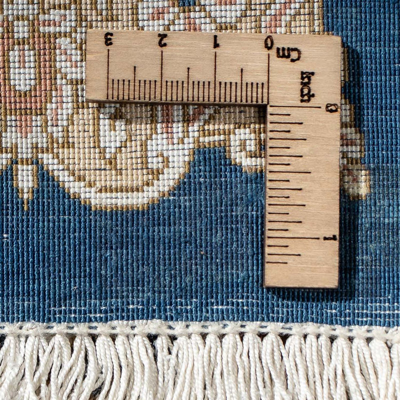 Alfombra persa - Ghom - 84 x 55 cm - azul oscuro