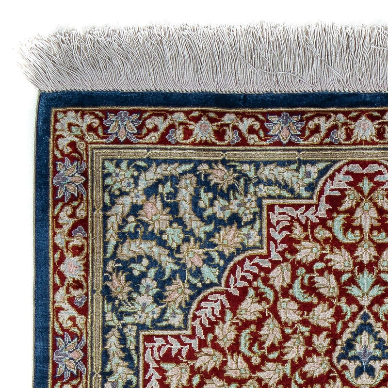 Alfombra persa - Ghom - 83 x 53 cm - azul oscuro