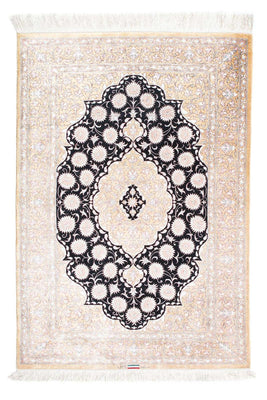 Alfombra persa - Ghom - 113 x 77 cm - beige