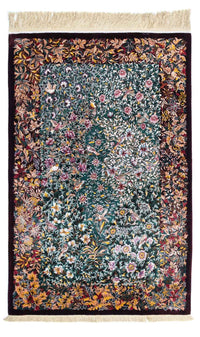 Alfombra persa - Ghom - 120 x 78 cm - rojo oscuro
