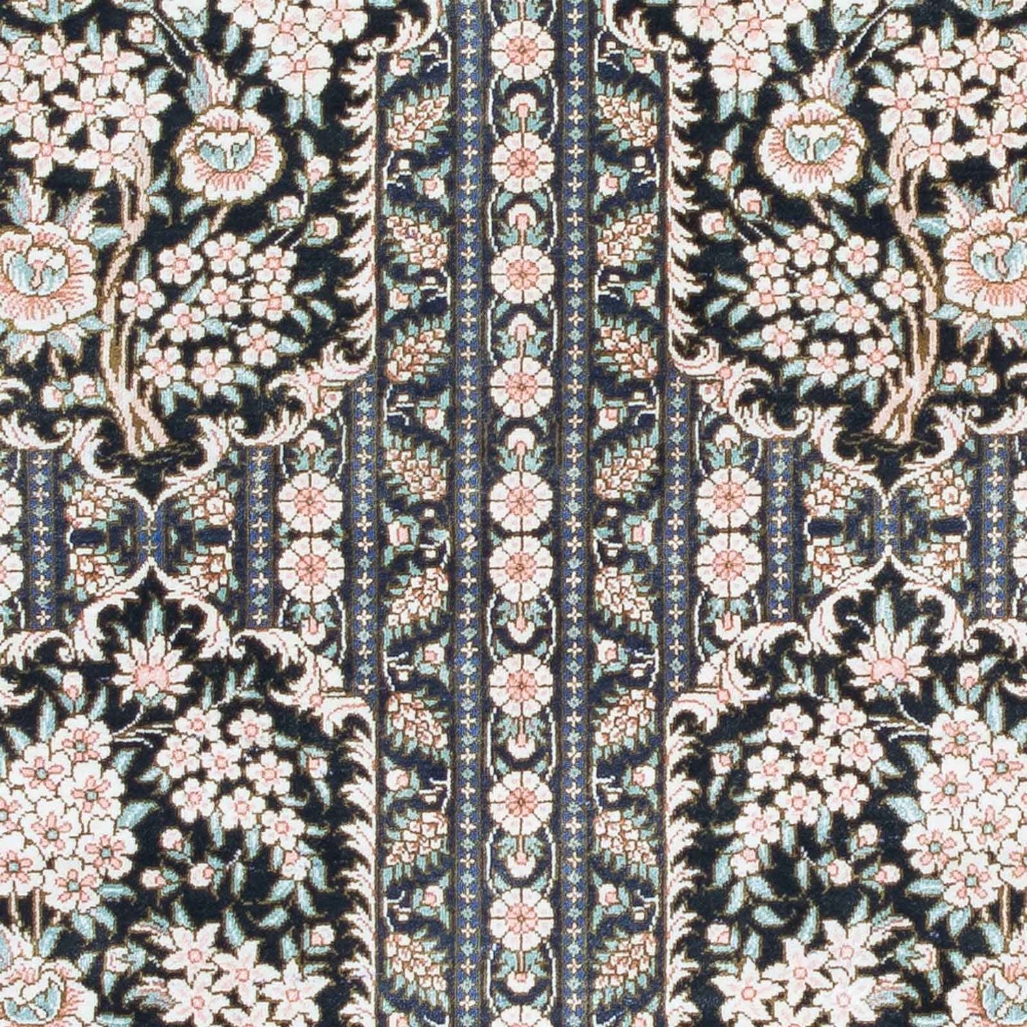 Alfombra persa - Ghom - 118 x 80 cm - azul oscuro