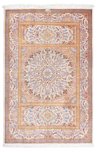 Alfombra persa - Ghom - 122 x 78 cm - beige